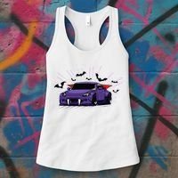 Spooky Halloween Jdm 350z Z33 Vampire Drift Car Illustrated Women's Tank Top thumb 3