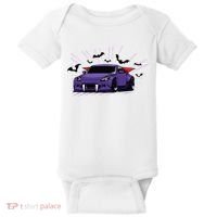 Spooky Halloween Jdm 350z Z33 Vampire Drift Car Illustrated Baby Bodysuit thumb 0