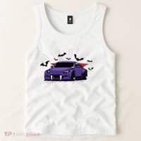 Spooky Halloween Jdm 350z Z33 Vampire Drift Car Illustrated Tank Top thumb 2