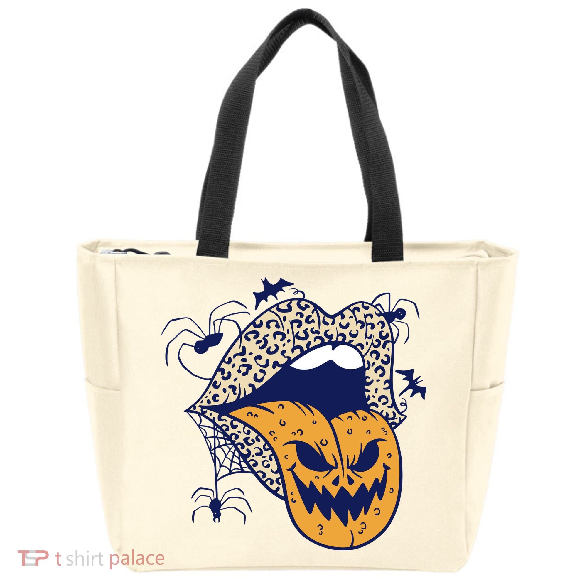 Spooky Halloween Lips Tote Bag