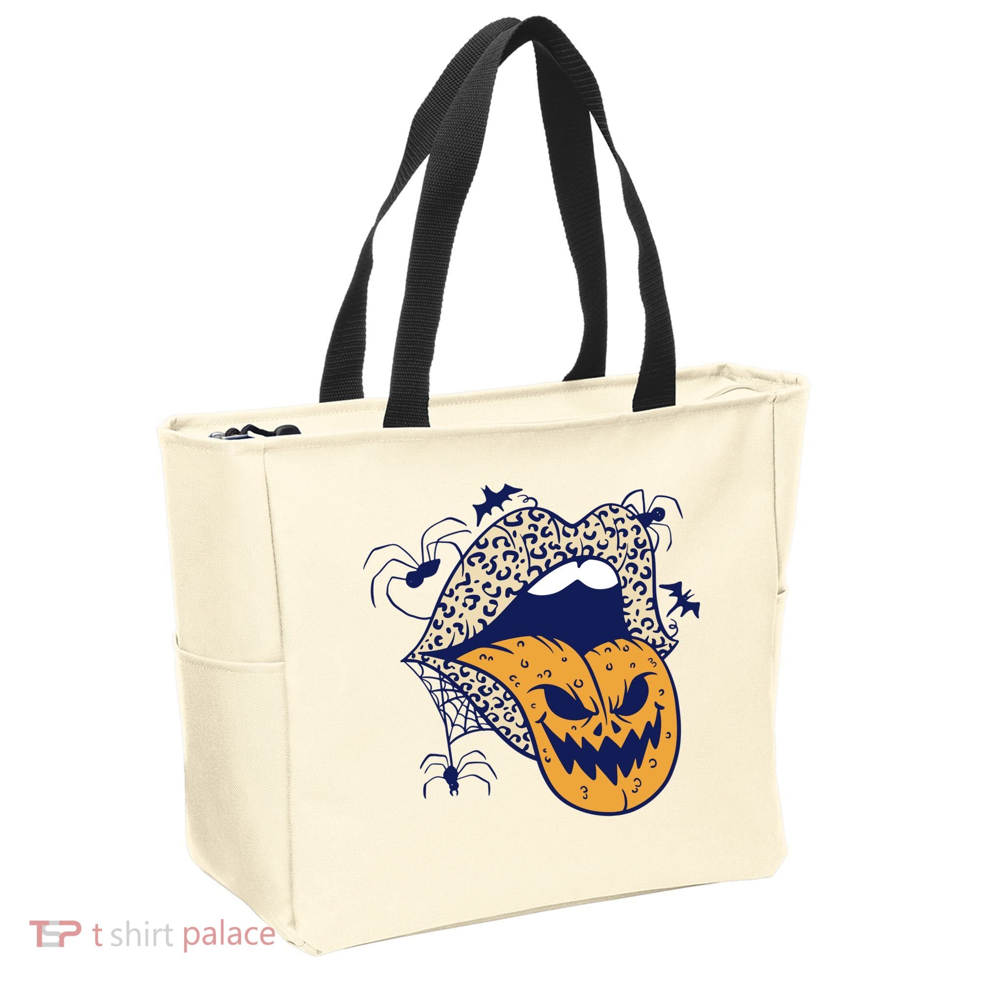 Spooky Halloween Lips Tote Bag