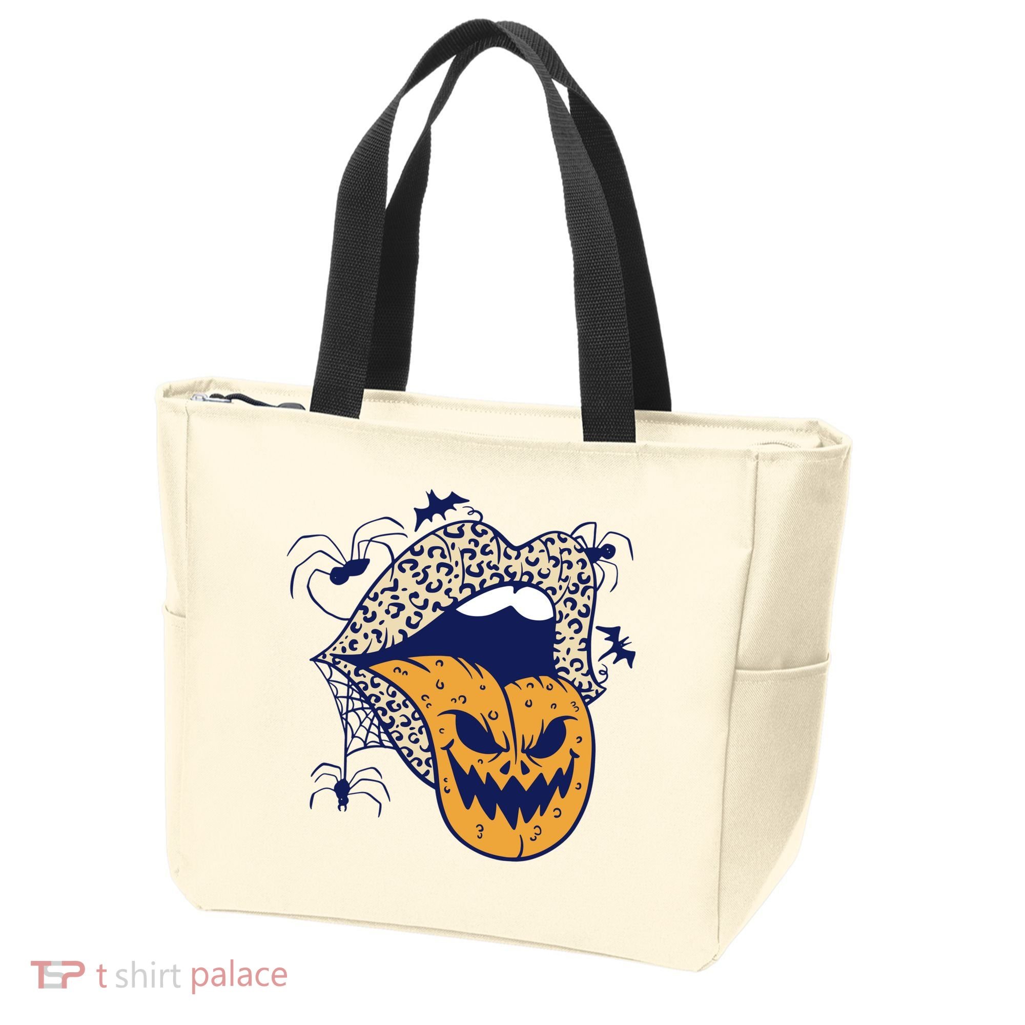 Spooky Halloween Lips Tote Bag