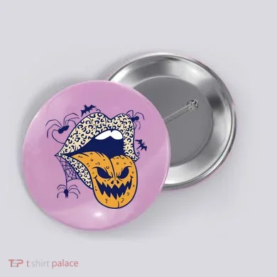 Spooky Halloween Lips Button