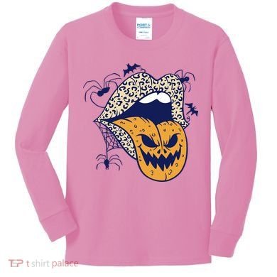 Spooky Halloween Lips Kids Long Sleeve Shirt