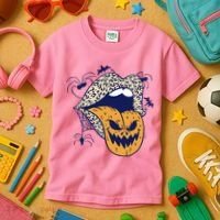 Spooky Halloween Lips Kids T-Shirt thumb 3