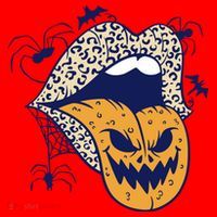 Spooky Halloween Lips Santa Hat thumb 1