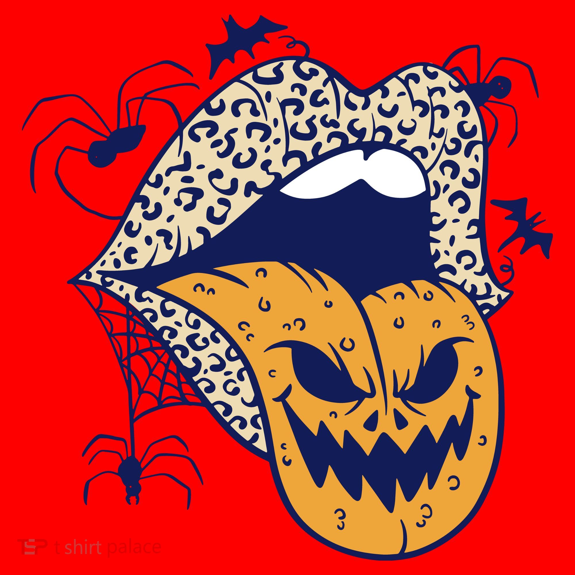 Spooky Halloween Lips Santa Hat
