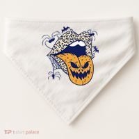Spooky Halloween Lips USA-Made Doggie Bandana thumb 0