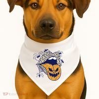 Spooky Halloween Lips USA-Made Doggie Bandana thumb 1