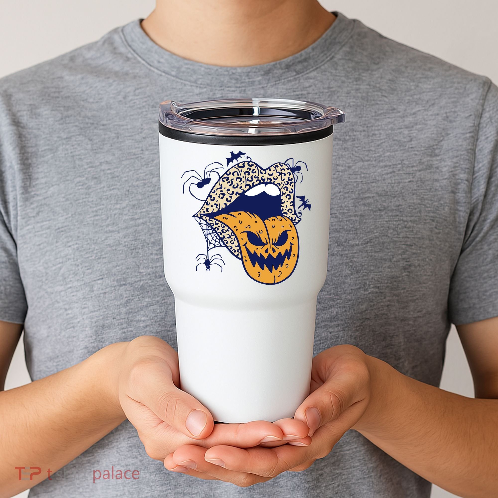 Spooky Halloween Lips Tumbler