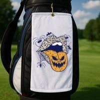 Spooky Halloween Lips Golf Towel thumb 2