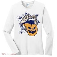 Spooky Halloween Lips Women's Long Sleeve Shirt thumb 0