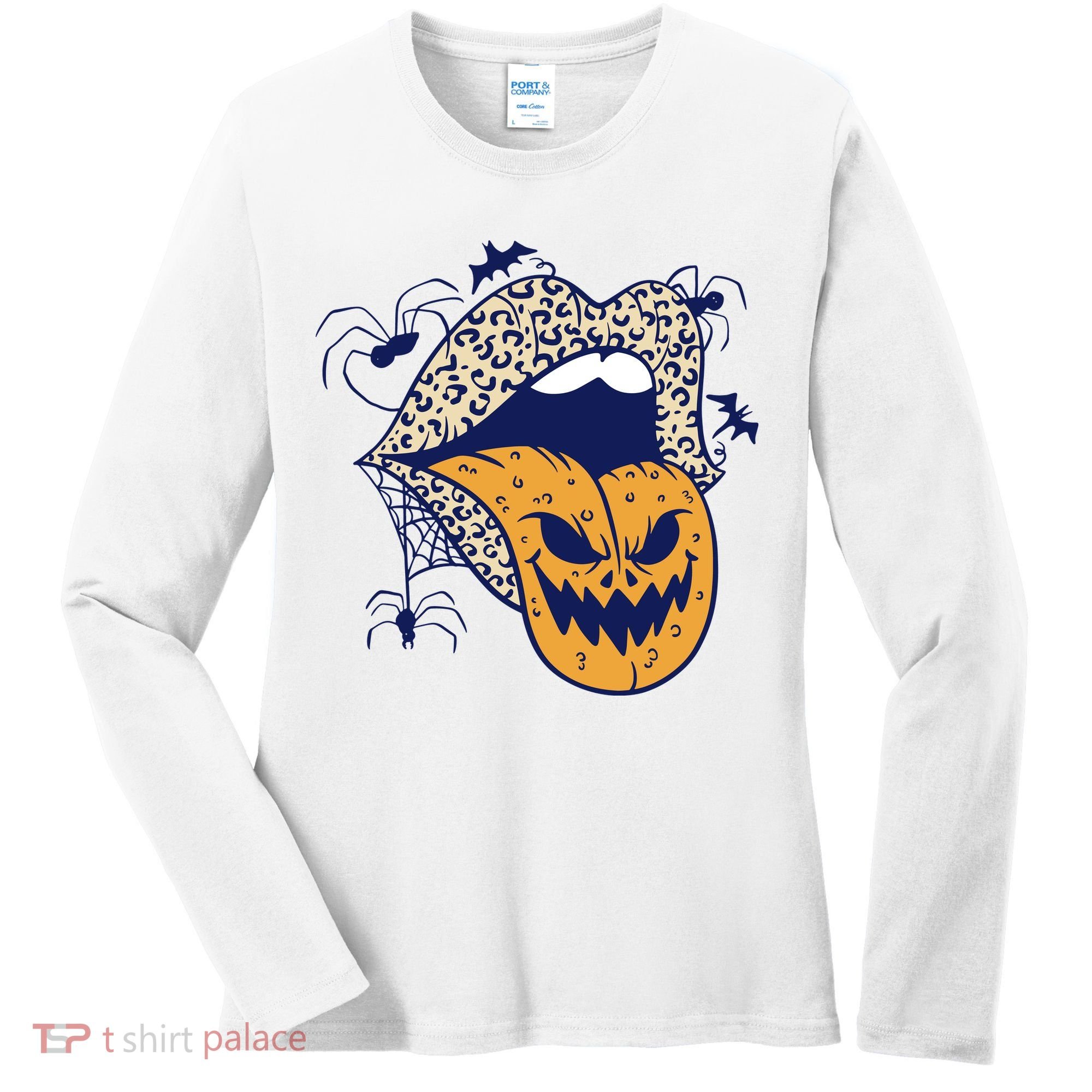 Spooky Halloween Lips Women's Long Sleeve Shirt