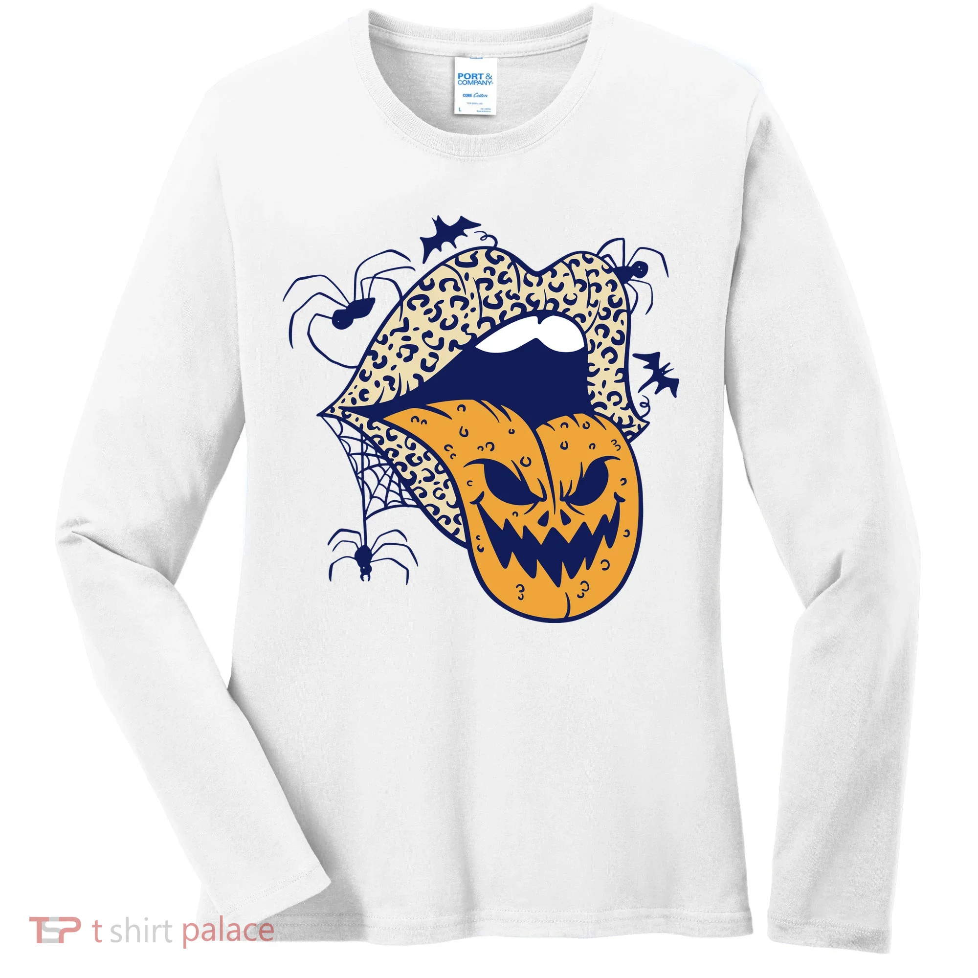 Spooky Halloween Lips Women's Long Sleeve Shirt