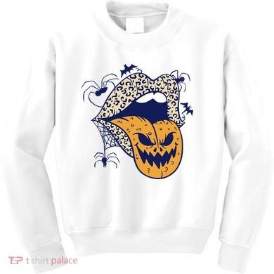 Spooky Halloween Lips Kids Sweatshirt