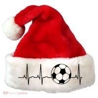 Soccer Heartbeat Lover Santa Hat thumb 0