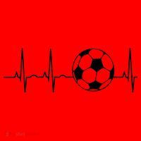 Soccer Heartbeat Lover Santa Hat thumb 1