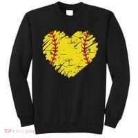 Softball Heart Lover Sporty Sport Sweatshirt thumb 0
