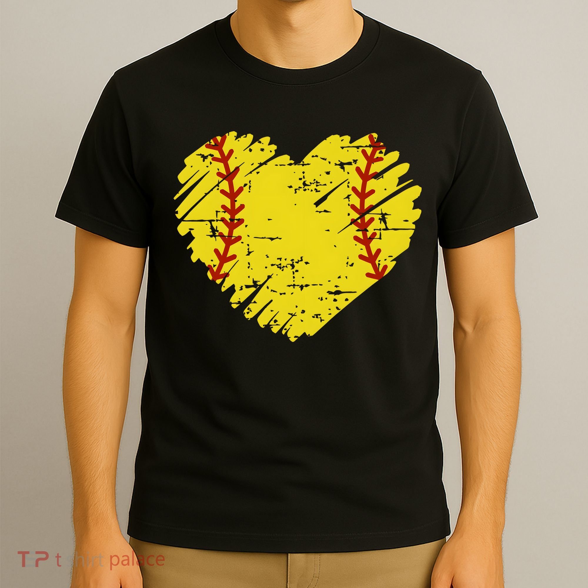 Softball Heart Lover Sporty Sport T-Shirt
