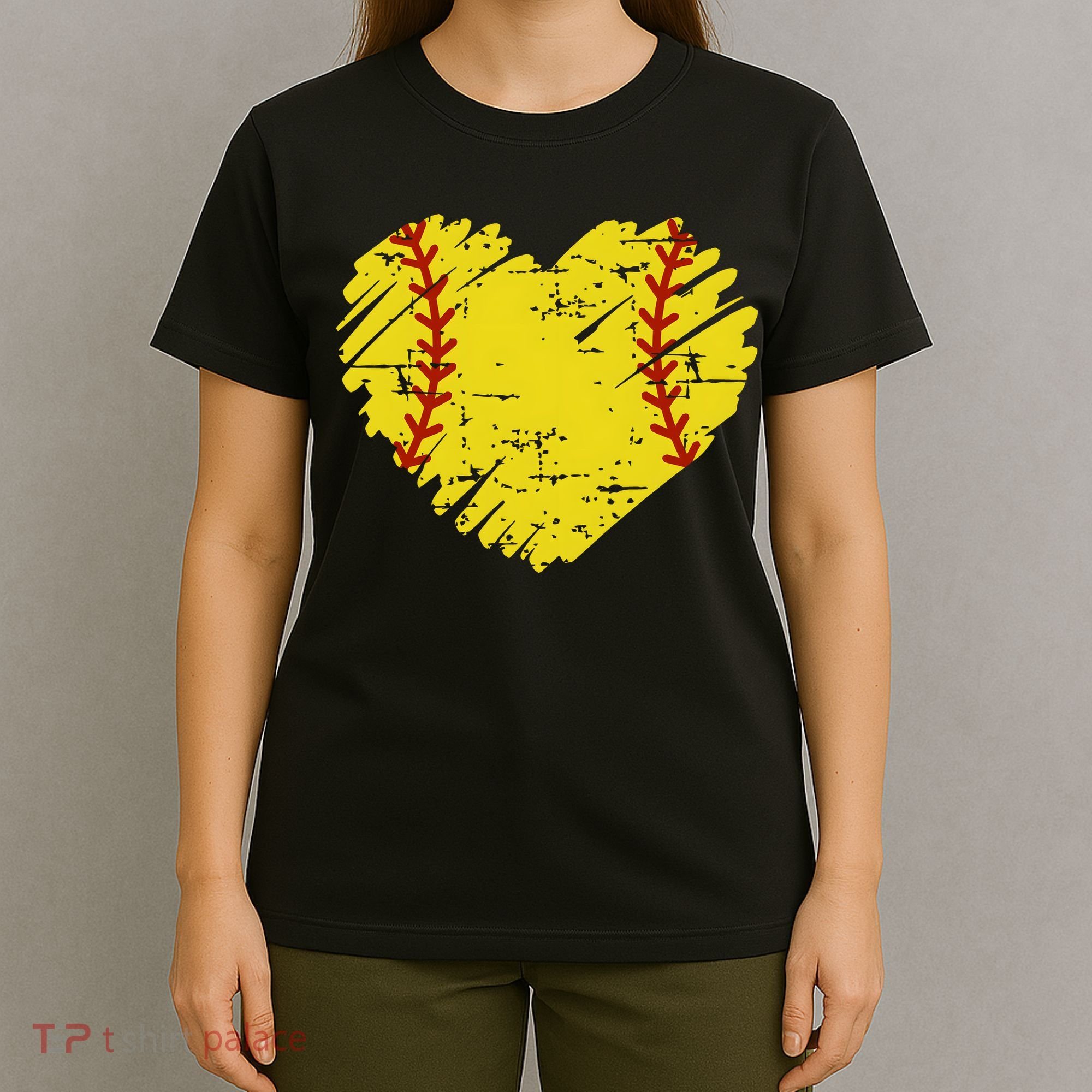 Softball Heart Lover Sporty Sport T-Shirt