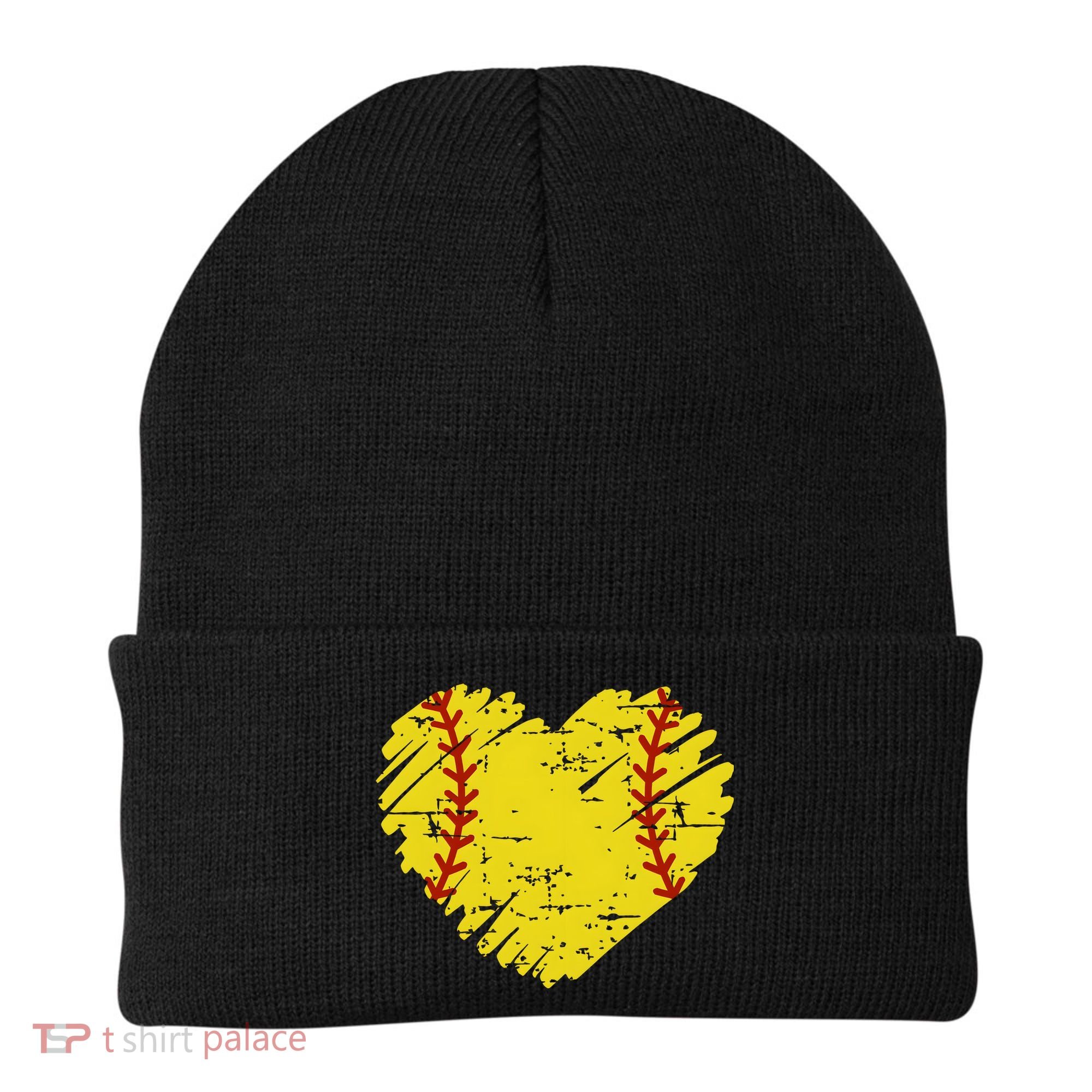 Softball Heart Lover Sporty Sport Beanie