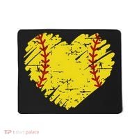 Softball Heart Lover Sporty Sport Mousepad thumb 0