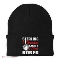 Stealing Hearts Like I Steal Bases Baseball Valentine's Day Beanie thumb 0