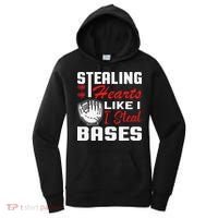 Stealing Hearts Like I Steal Bases Baseball Valentine's Day Women's Hoodie thumb 0