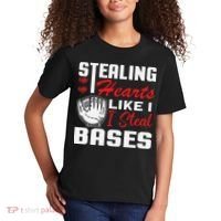 Stealing Hearts Like I Steal Bases Baseball Valentine's Day Kids T-Shirt thumb 2