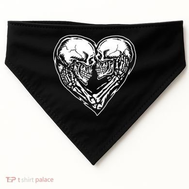 Skull Heart Love USA-Made Doggie Bandana