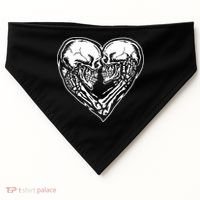 Skull Heart Love USA-Made Doggie Bandana thumb 0