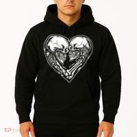Skull Heart Love Hoodie thumb 2