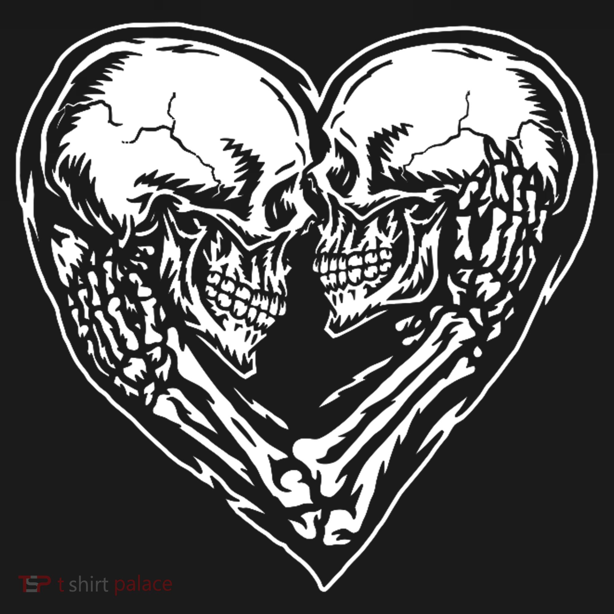 Skull Heart Love Bucket Hat