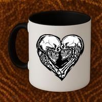 Skull Heart Love Coffee Mug thumb 2