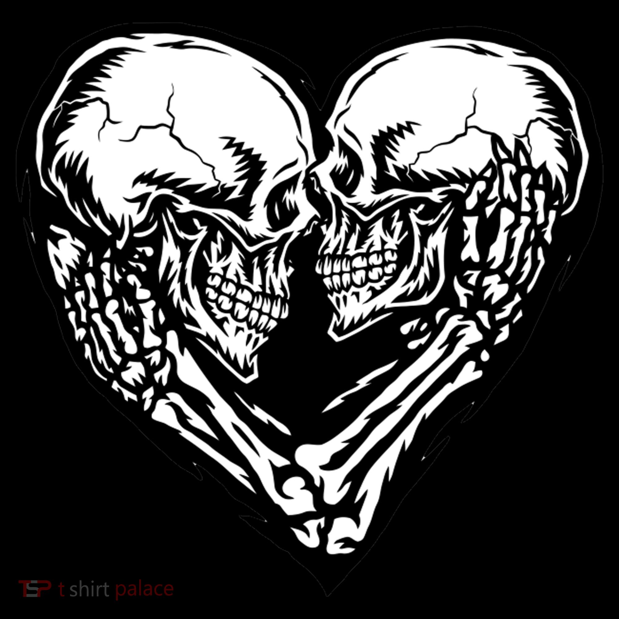 Skull Heart Love Coffee Mug