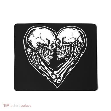 Skull Heart Love Mousepad