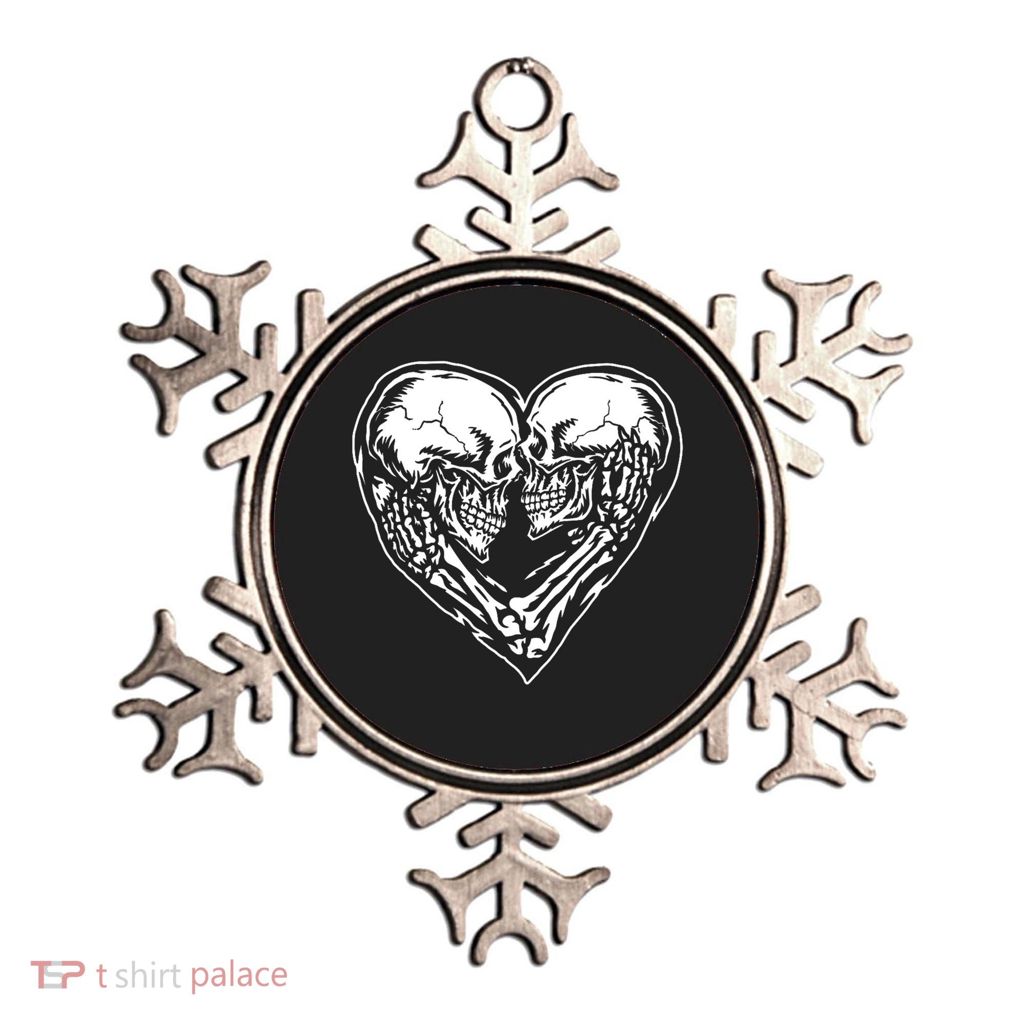 Skull Heart Love Ornament