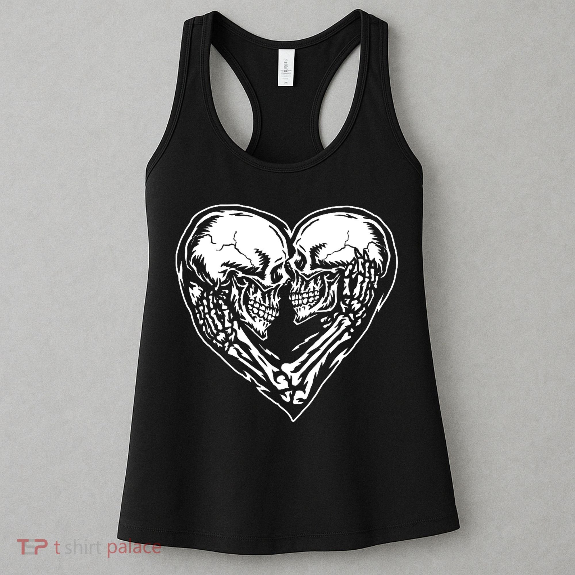 Skull Heart Love Women's Tank Top