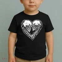 Skull Heart Love Toddler T-Shirt thumb 2