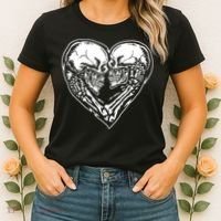 Skull Heart Love Women's T-Shirt thumb 2