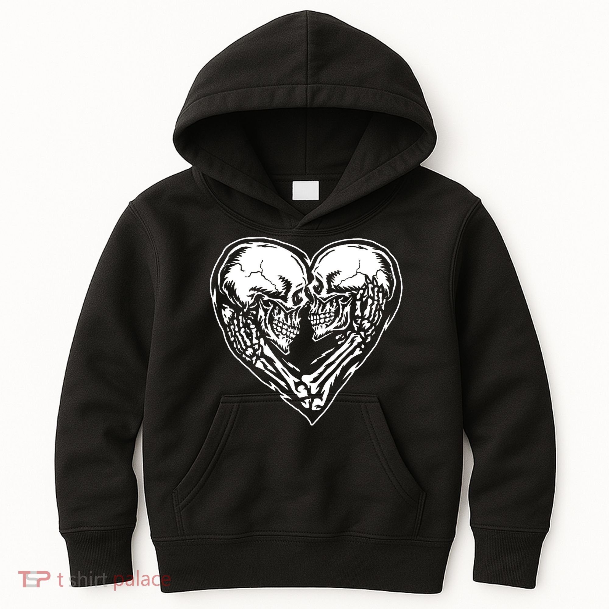 Skull Heart Love Kids Hoodie