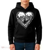 Skull Heart Love Kids Hoodie thumb 4