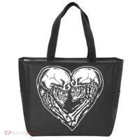 Skull Heart Love Tote Bag thumb 0