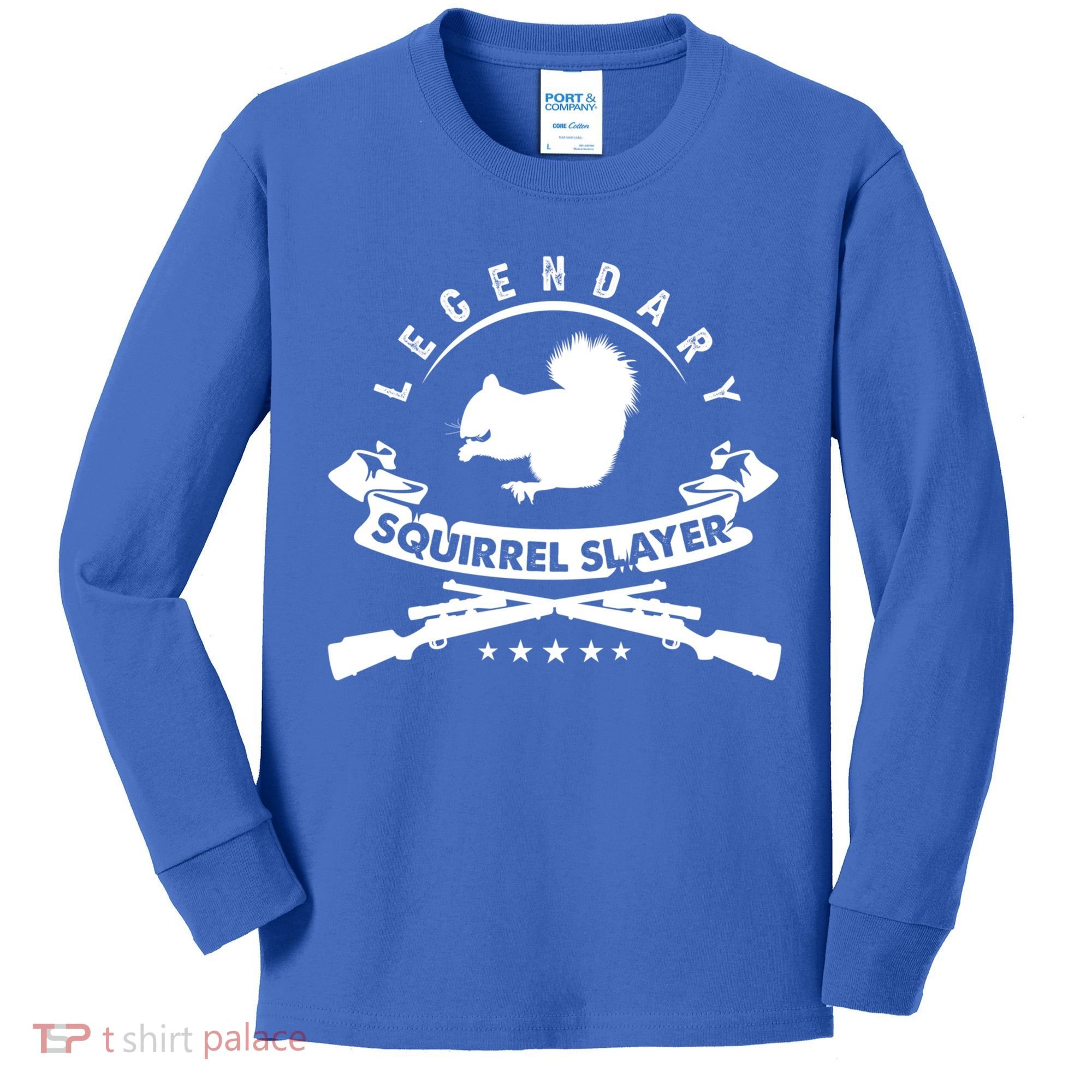 Squirrel Hunter Legendary Squirrel Slayer Squirrel Hunting Cool Gift Kids Long Sleeve Shirt