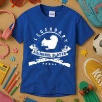 Squirrel Hunter Legendary Squirrel Slayer Squirrel Hunting Cool Gift Kids T-Shirt thumb 3