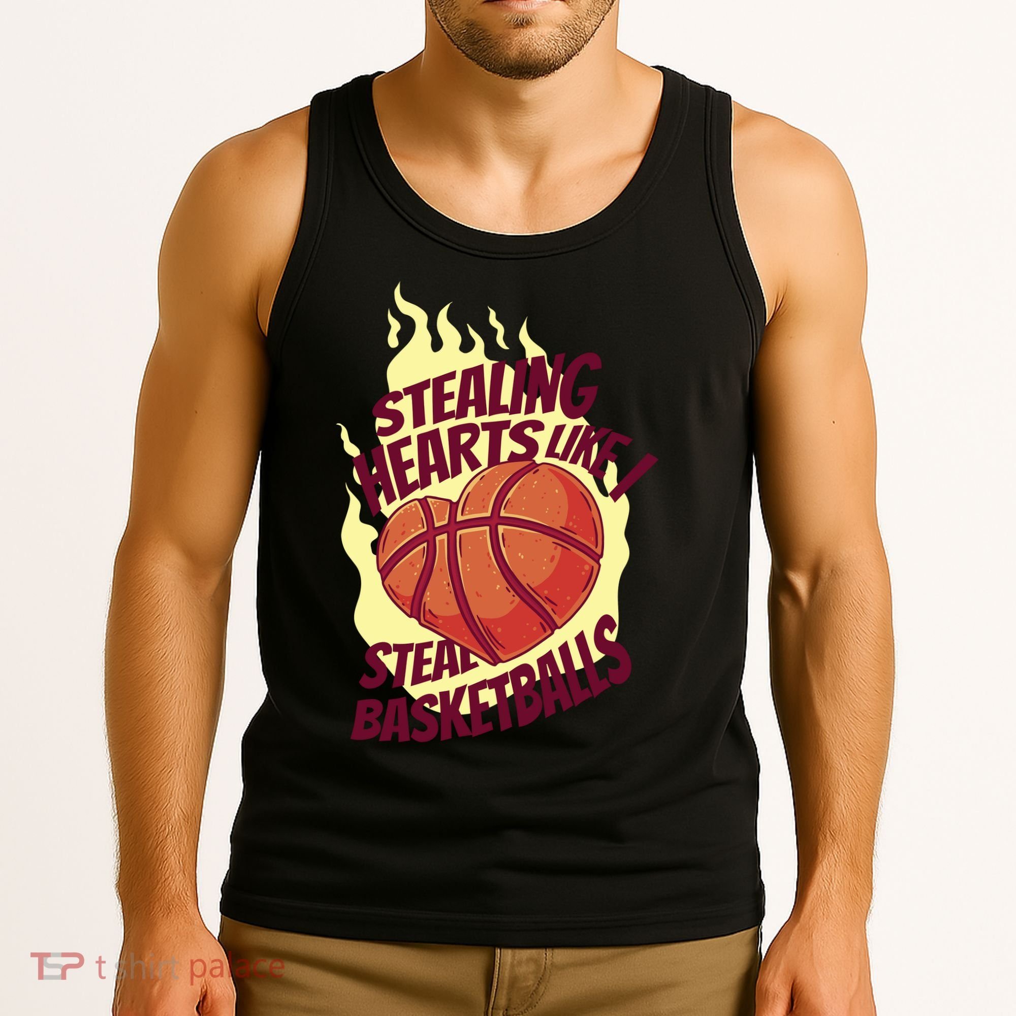 Stealing Hearts Like I Steal Basketballs Tank Top