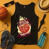 Stealing Hearts Like I Steal Basketballs Tank Top thumb 4