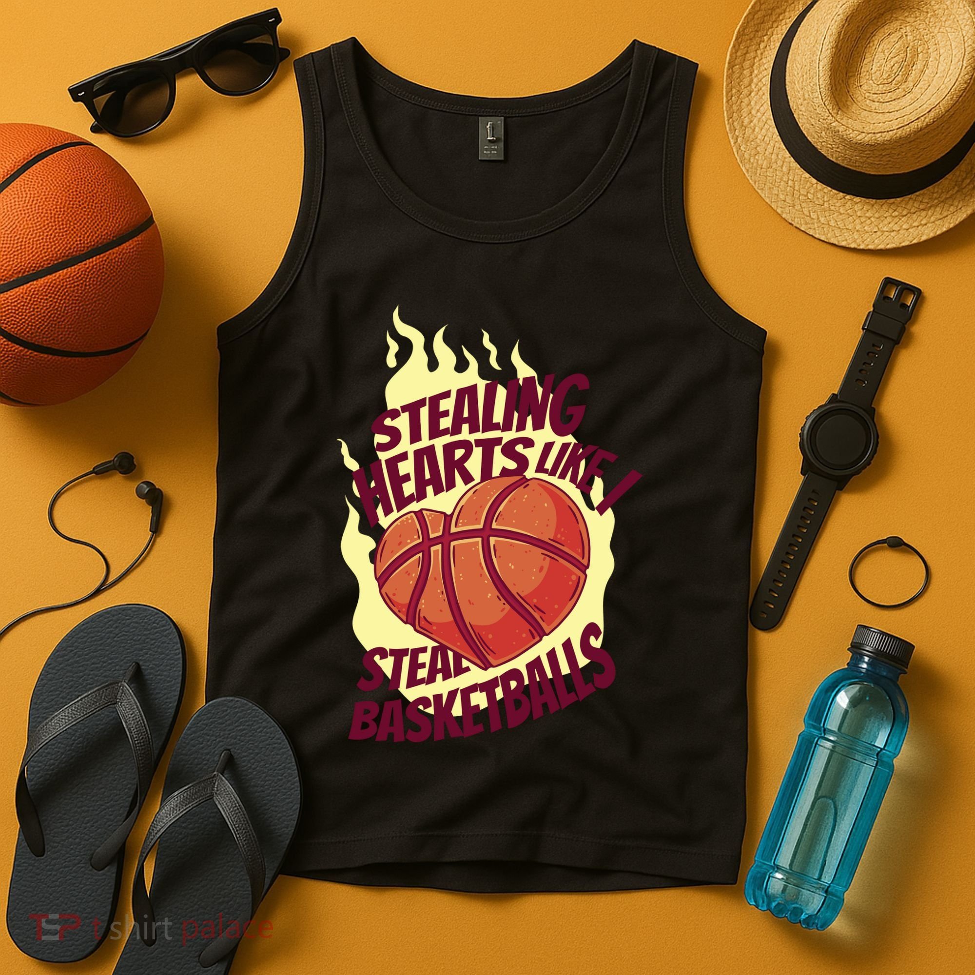 Stealing Hearts Like I Steal Basketballs Tank Top