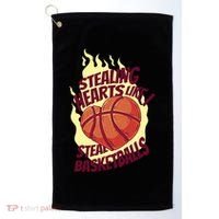 Stealing Hearts Like I Steal Basketballs Golf Towel thumb 0