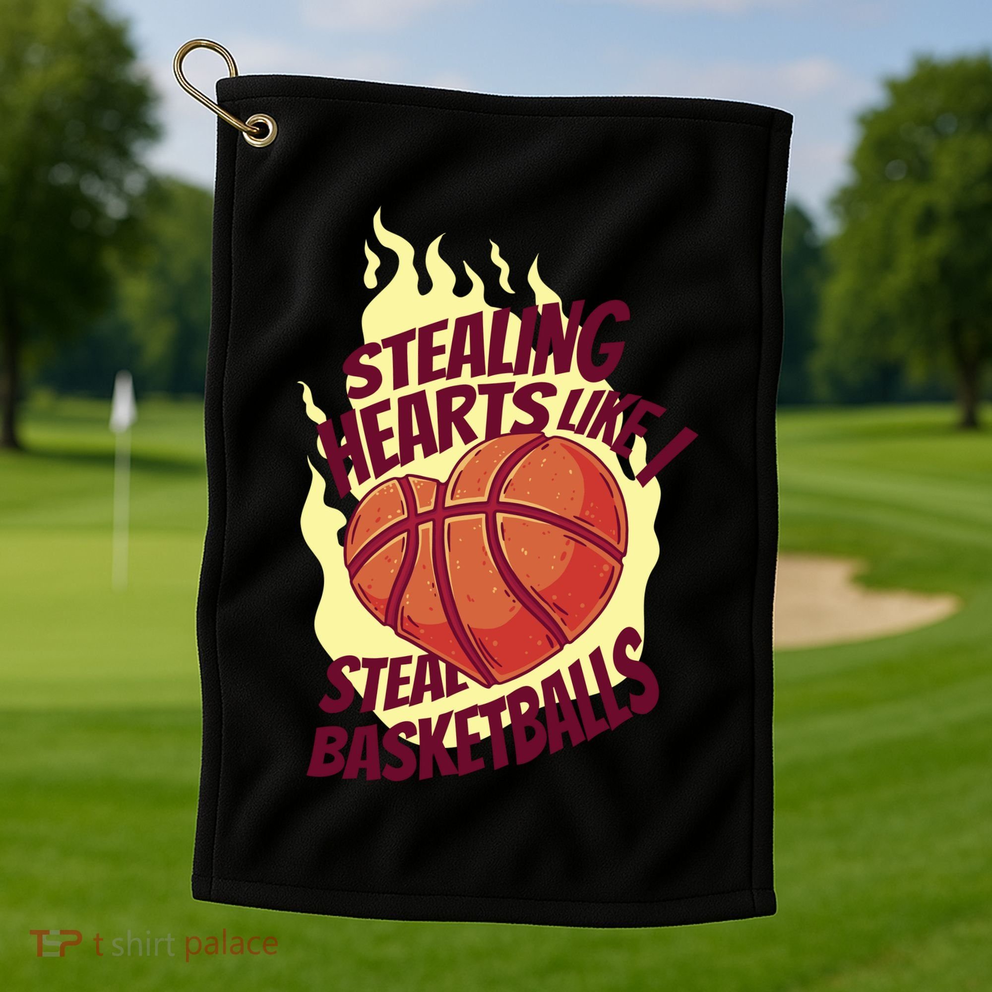 Stealing Hearts Like I Steal Basketballs Golf Towel